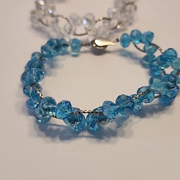 Teng Yue Crystal Bracelets Blue Clear Silver - Picture 2 of 5